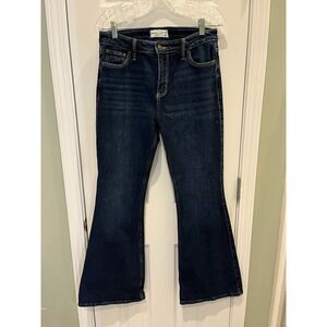 Abercrombie & Fitch Vintage Flare High Rise Stretch Jeans 28/6R X 31 Dark Wash